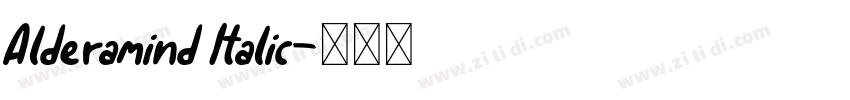 Alderamind Italic字体转换